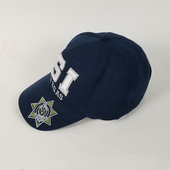 CSI Las Vegas Hat Cap Strap Back Navy Blue Embroidered Investigator Badge Mens - Picture 4 of 8